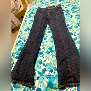 Flared blue denims